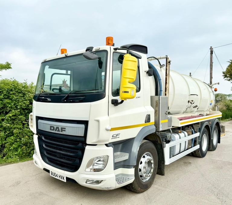 2014 DAF CF75.330 WHALE 14000L VACCUM TANKER 6X4 DOUBLE DRIVE A/C DIFFLOCK EURO6