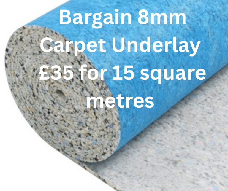 image for 8mm Carpet Underlay Clearance – Brand New Rolls - Collect Today – Glasgow