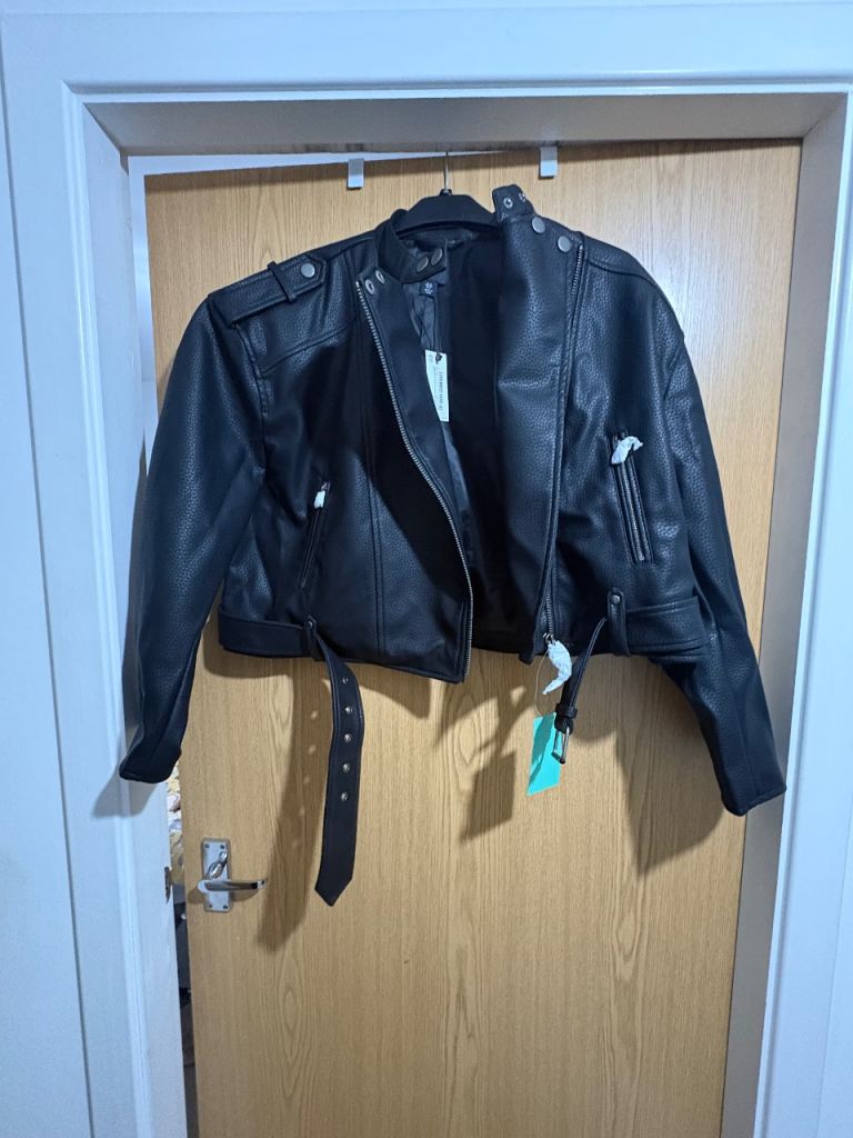 Leather biker jacket 