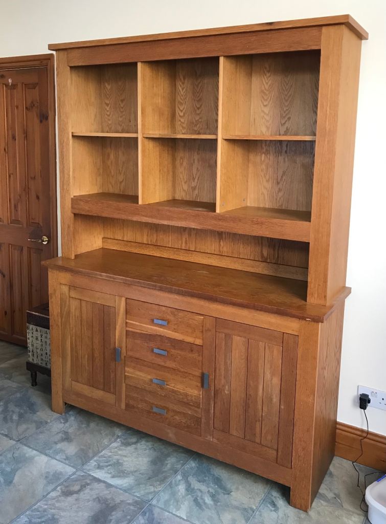 LARGE OAK DRESSER SIDEBOARD Solid Oak (except back panel) 