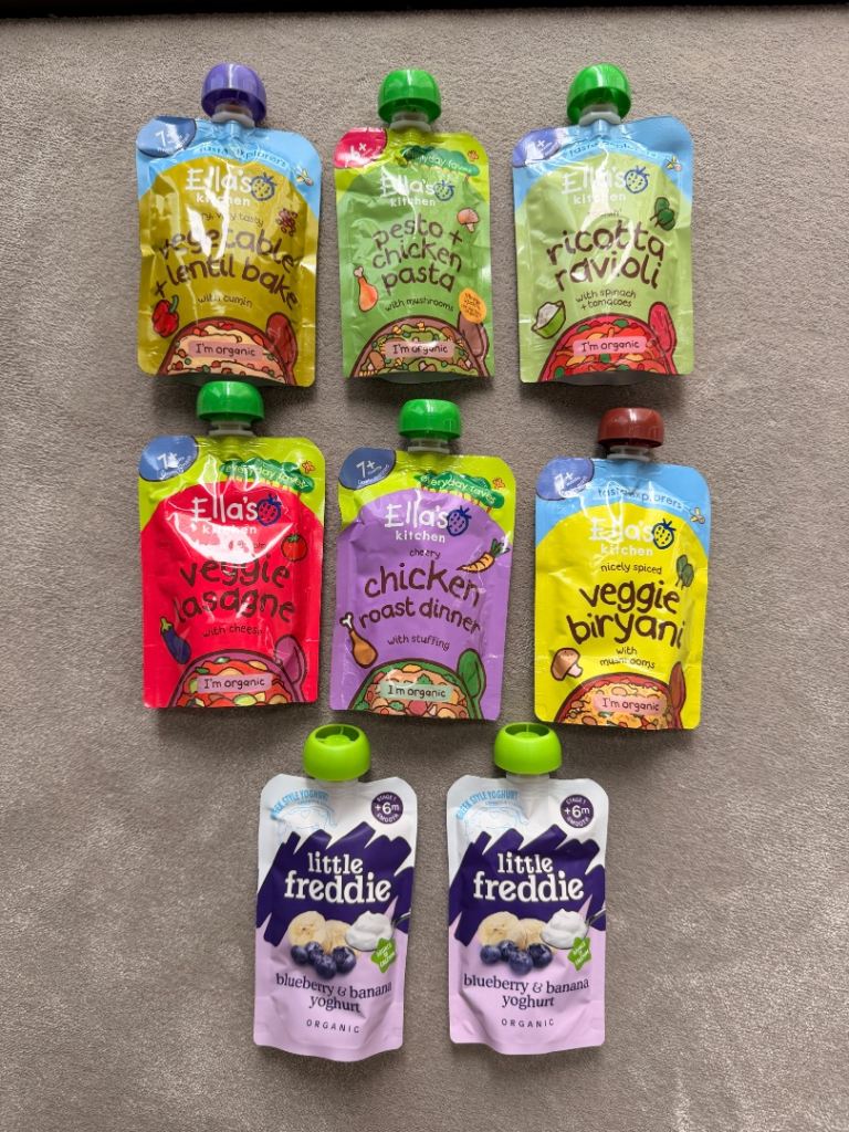 Ella's Kitchen & Little Freddie Baby Food Pouches - New & Unopened