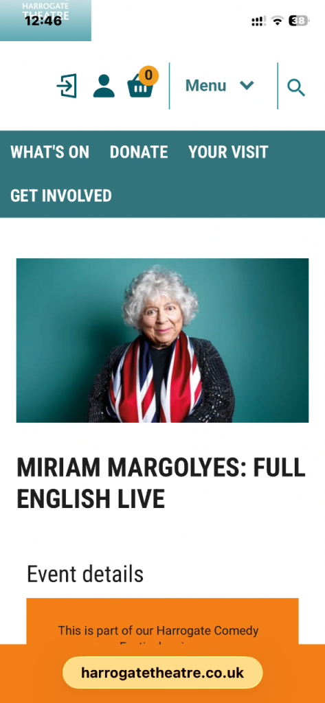 Miriam Margolyes tickets for sale 
