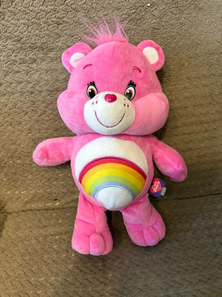 Care Bear Pink Cheer Bear Plush – Good Condition