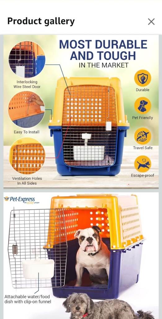 Medium Airline-Approved Pet Travel Crate Emmock Woods
