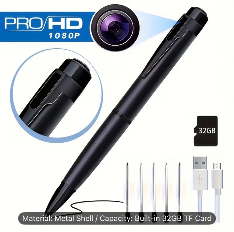 1080P HD Ultra-Light Portable PEN WITH VIDEO Camera AND 32GB Memory Card  