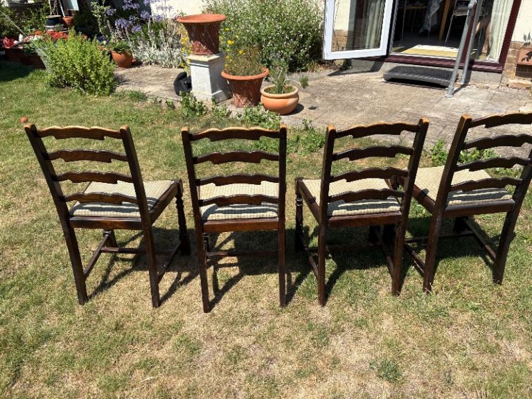 Vintage Ercol style dining table and 4 chairs