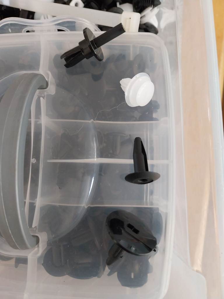 Assorted grommets car clips