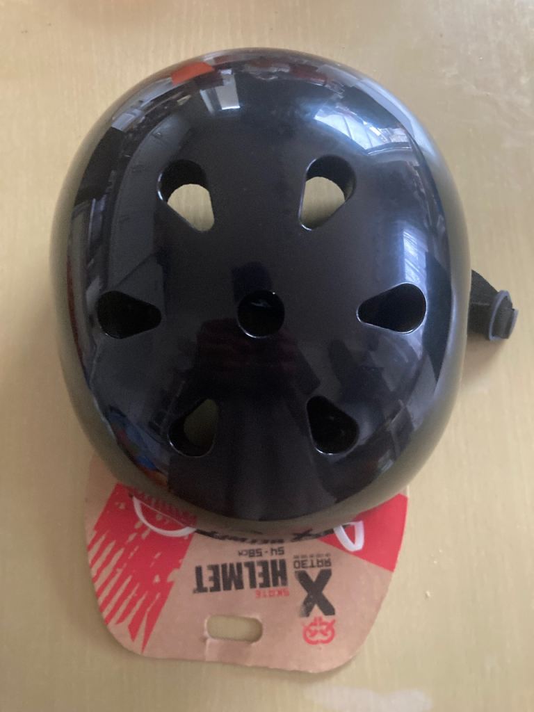X-Sports Kids Bike Helmet – NEW, Black, 54-58cm