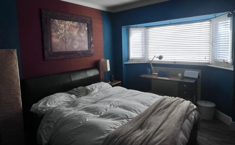 King size bed with good mattress 
