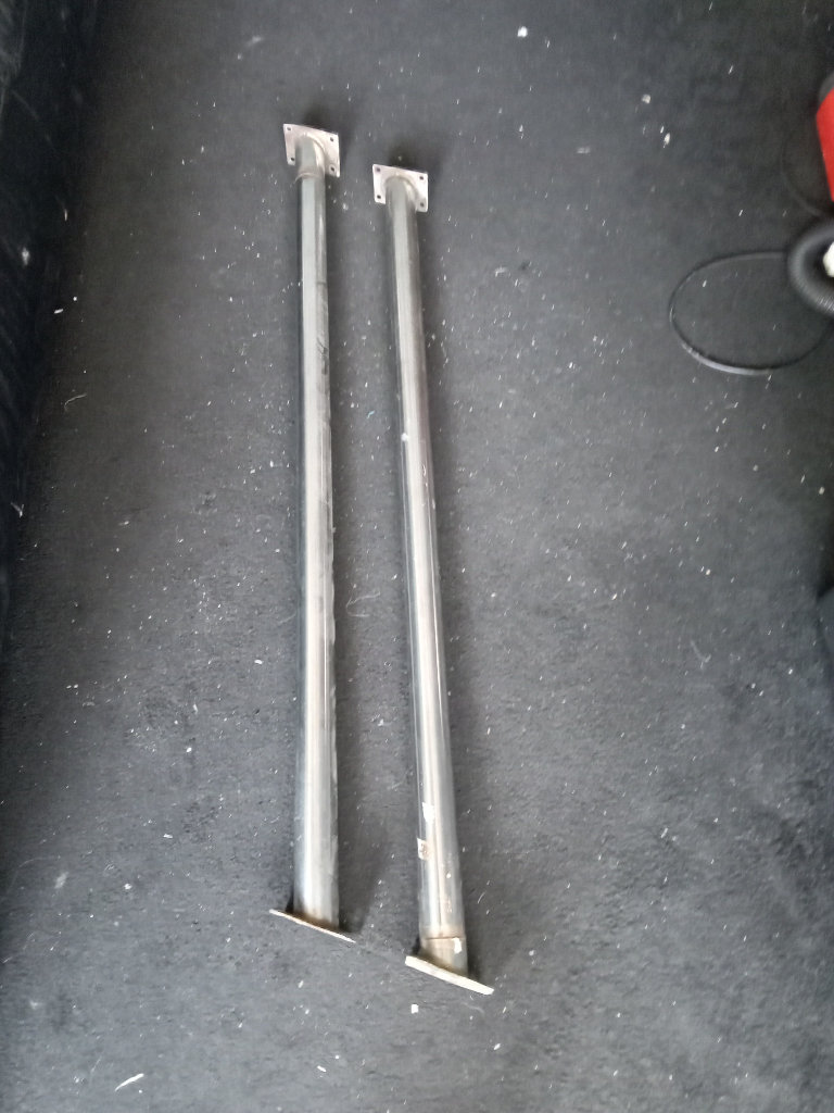 Boat support tubes x2  S/S from plymouth pilot hard top 4ft long. Used