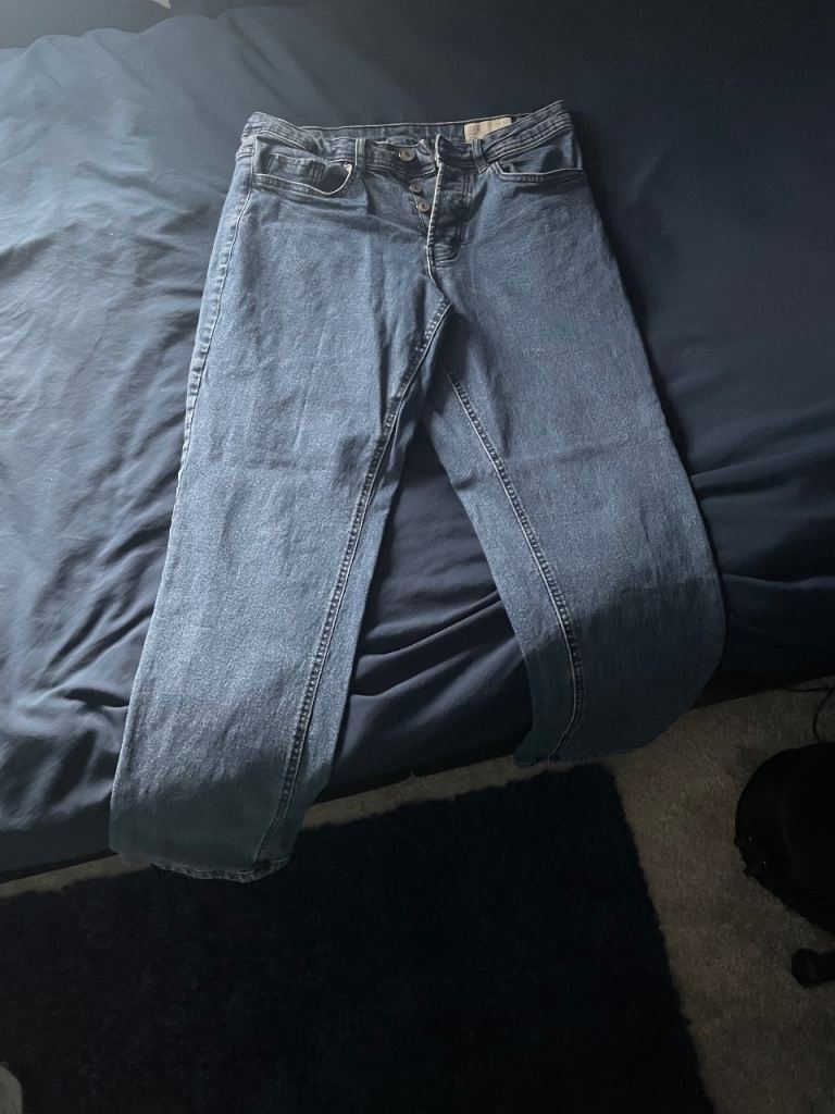 denim Straight Stretch Jeans W30 L30 – Blue, Good Condition