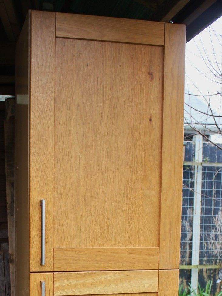 One Solid Oak 'Shaker' Kitchen unit Door & SS handle
