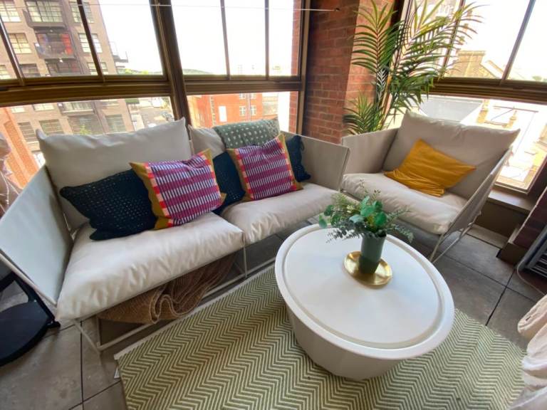 IKEA HAVSTEN Garden Furniture Set: 2 Seater+ Armchair & Table (comes with all cushions - 6 cushions)