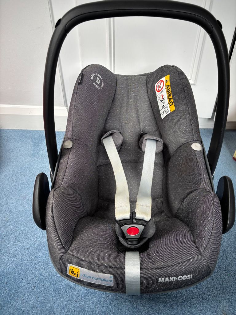 Maxi-code pebble plus isize baby seat-and isofix sparkling grey