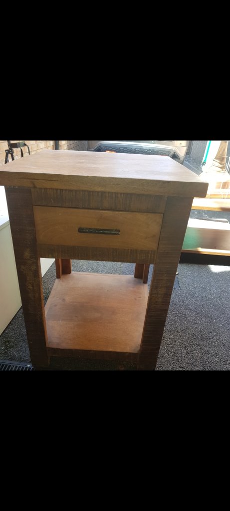 Solid oak side table 