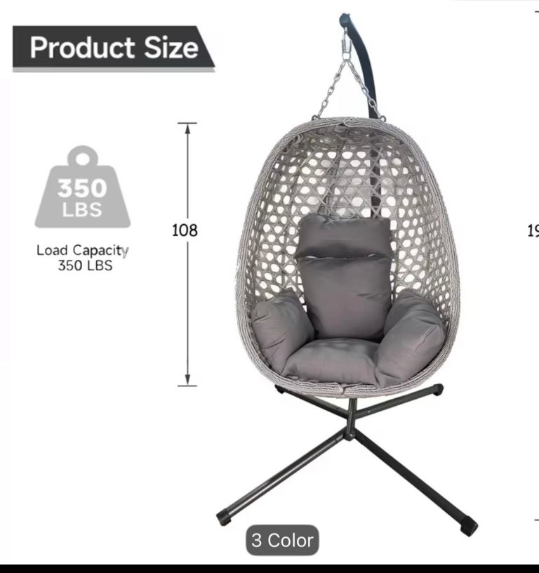 New Grey Rattan Garden Furniture Set with Cushions