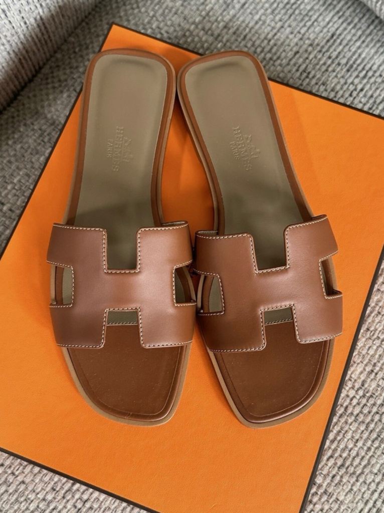 New Hermes Oran Sandals - Classic Brown, UK Size 6.5 / EU 40