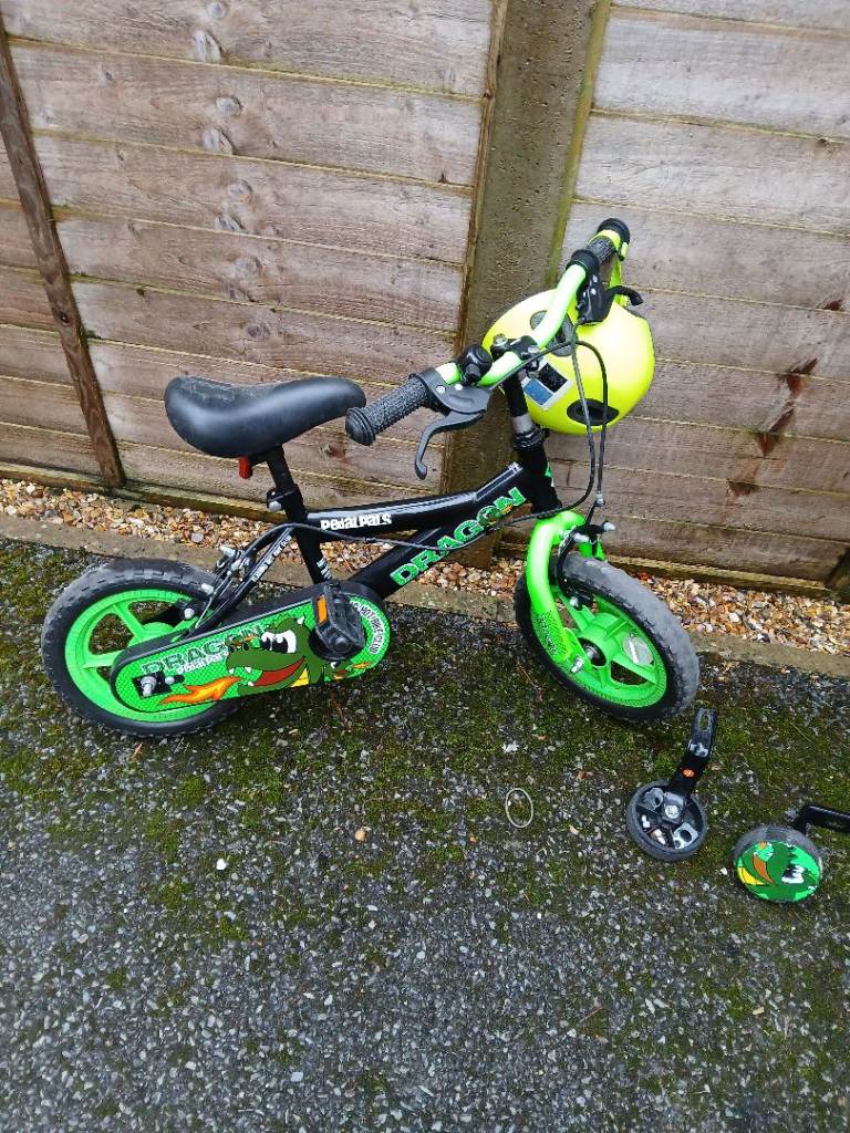Pedal Pals 12 inch Wheel Size Boys Mountain Bike - Green