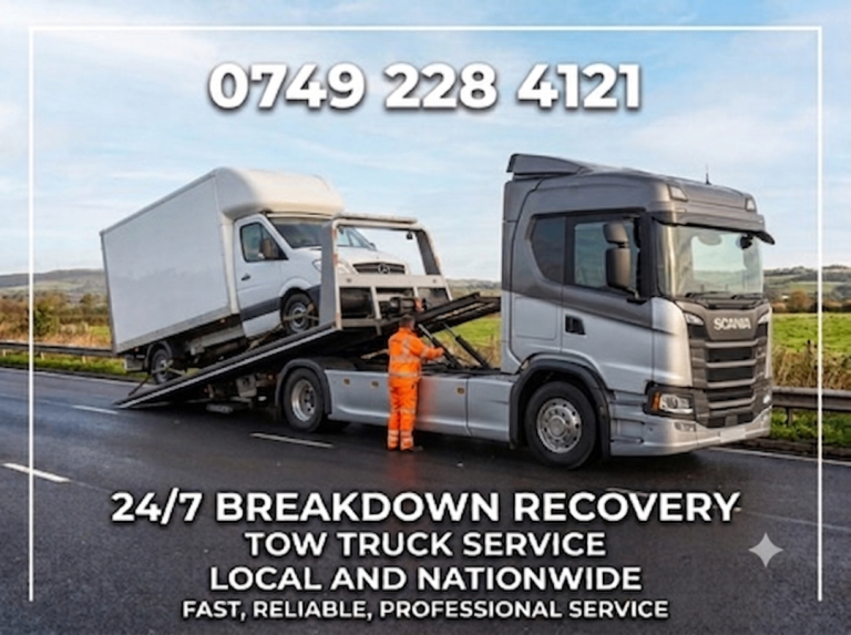 24-7 CHEAP CAR RECOVERY VAN 7.5T BREAKDOWN SERVICE VEHICLE TOW TRUCK TRANSPORT JUMP START NATIONWIDE