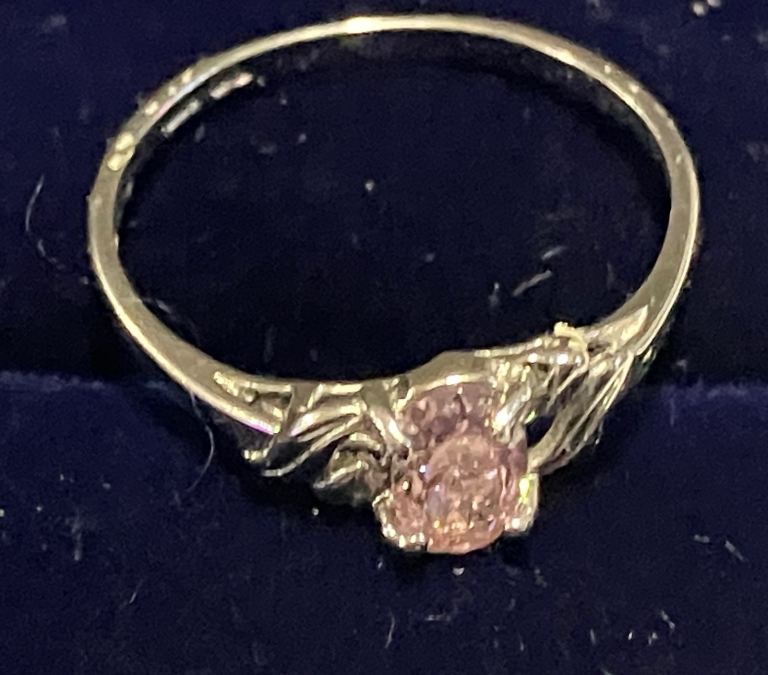 Ladies Jewellery sterling silver pink amethyst gem stone ring fully hallmarked 925.