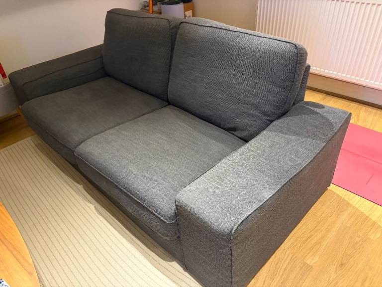 Two-seater dark grey sofa (IKEA KIVIK)