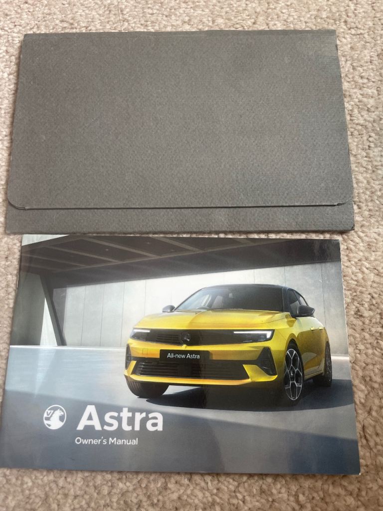Vauxhall Astra 2021 onwards  Owner's Manual with Grey Wallet – Good Condition