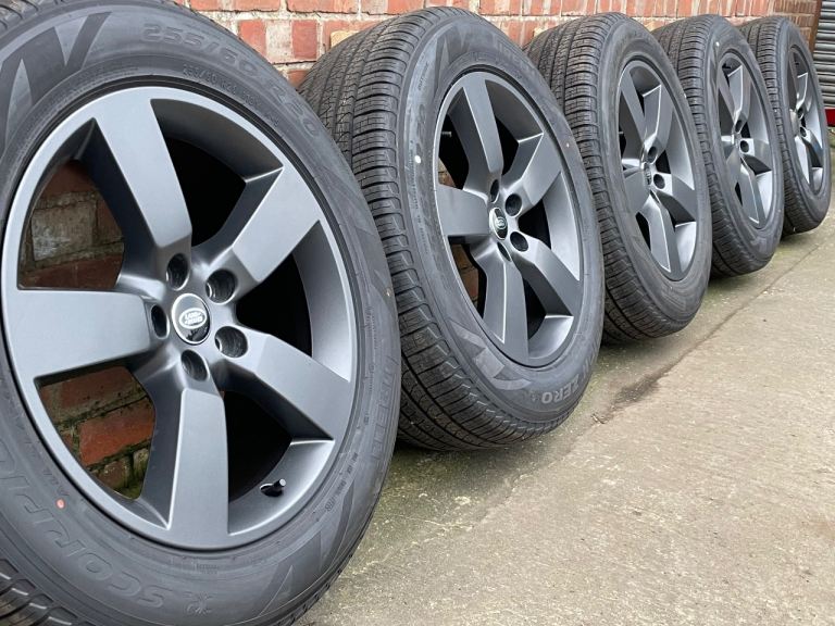5 x Genuine Land Rover Defender 20” Grey Alloy Wheels L663 5098 Tyres 255/60/20