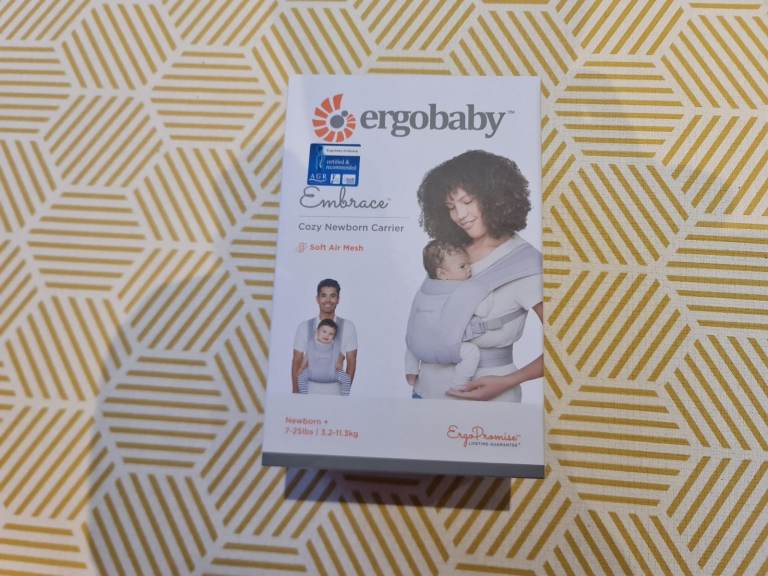 Ergobaby Embrace Soft Air Mesh Ergonomic Baby Carrier, Soft Grey