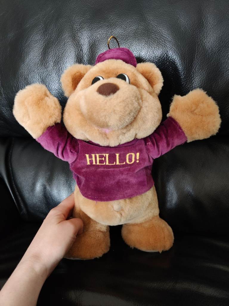 The teddy bear is 30 cm tall. 