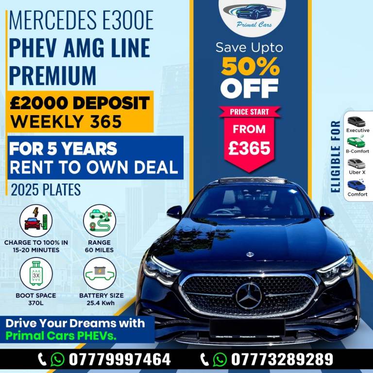 EXECUTIVE PCO READY MERCEDES E300 E AMG LINE PREMIUM UBER-WHEELY-BLACKLANE APPROVED