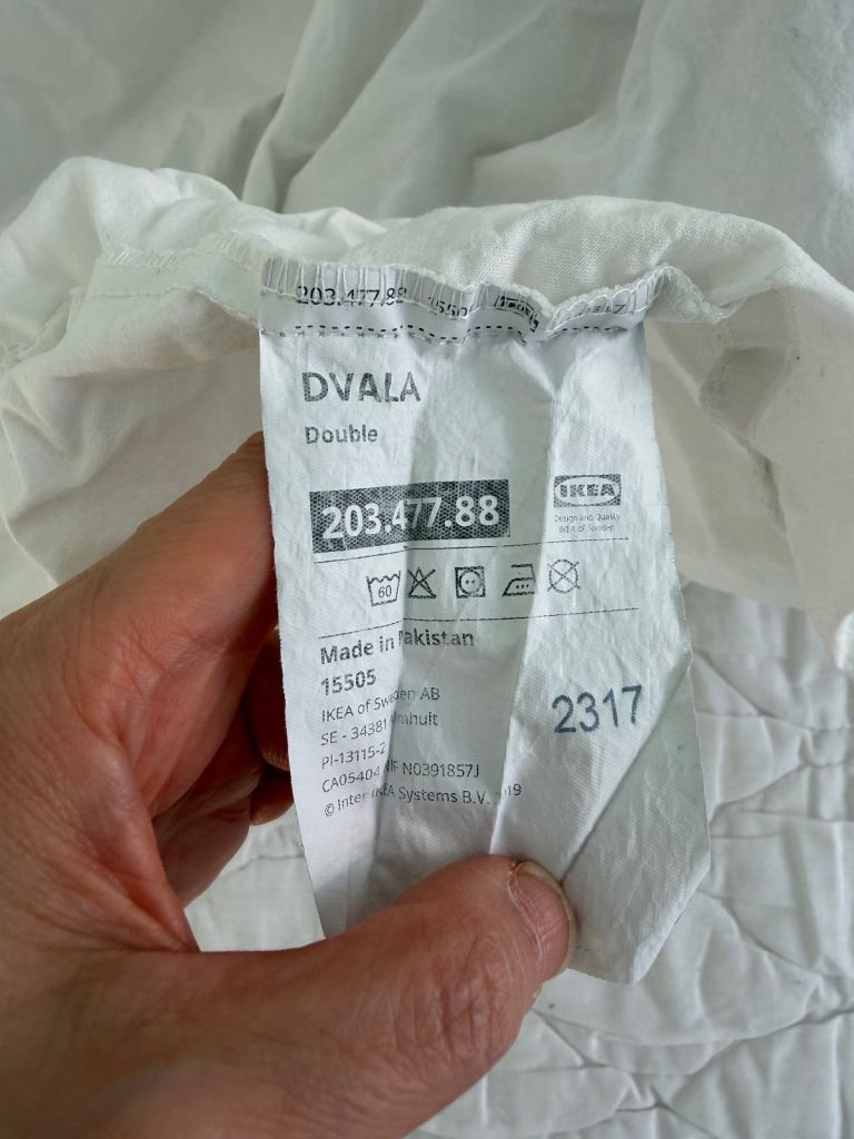IKEA DVALA Double mattress  Cover - White, Good Condition