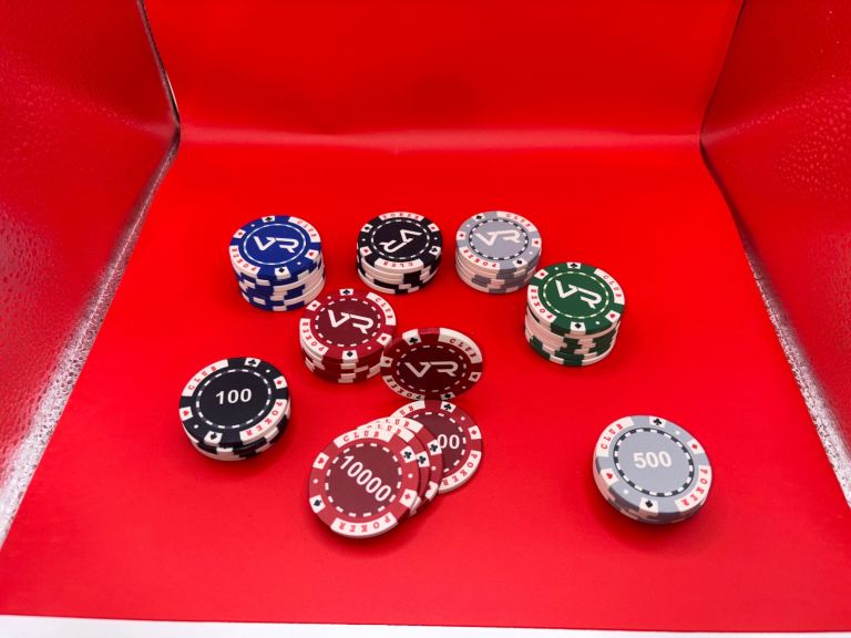 VR design poker chips customisable for every customer with their logo