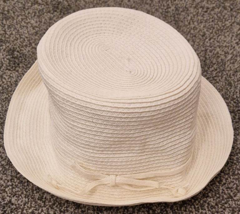 Women's white summer hat