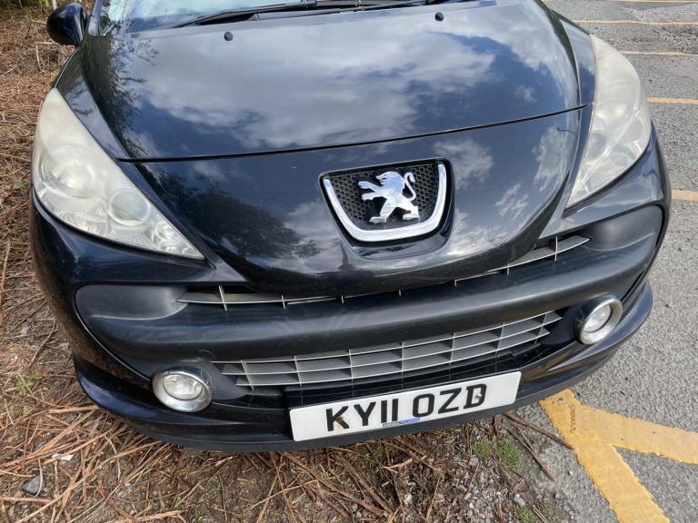 PEUGEOT 207 CC 1.6 VTI GT CONVERTIBLE 11 REG BLACK MOT MARCH 3RD 2026 SERVICE HISTORY LOW INSURANCE