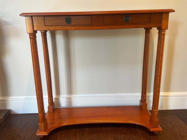 Lovely Wooden Console Table with Two Drawers