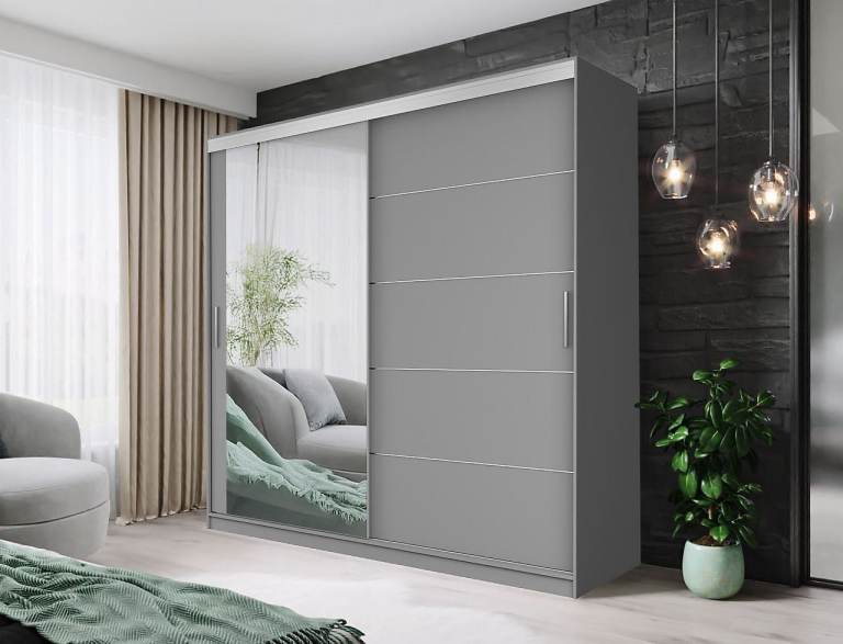 IBIZA grey sliding door wardrobe