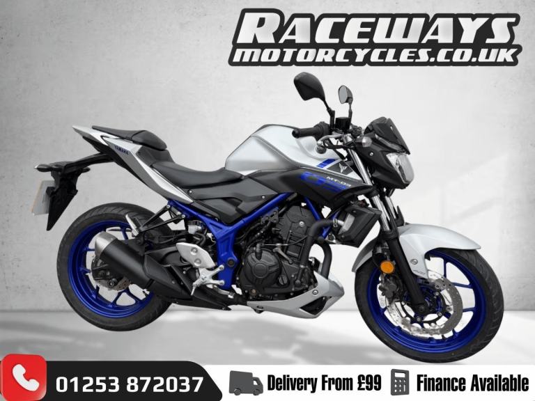 YAMAHA MT-03 2016 16 REG 10,310 MILES SILVER USED MOTORCYCLE 321CC