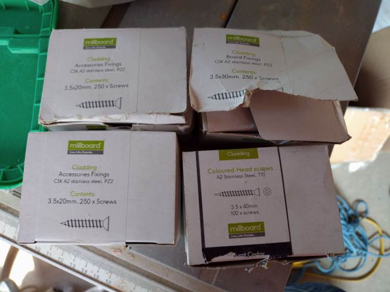 Millboard Cladding Envello Shadow Line+ Plus Burnt Cedar Boards Screws Trim Board Fixings