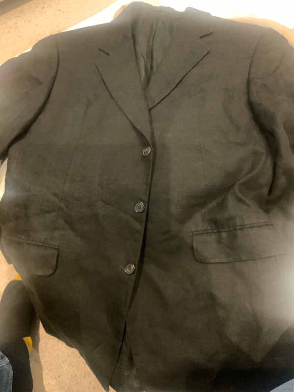 HERMÈS Paris Black Linen Designer Blazer Jacket Size 56 – Made in Italy