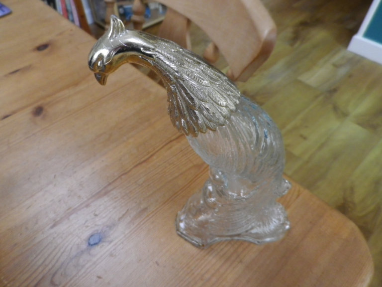 Avon Bird of Splendour 75ml Vintage Glass Bottle Very Nice Condition