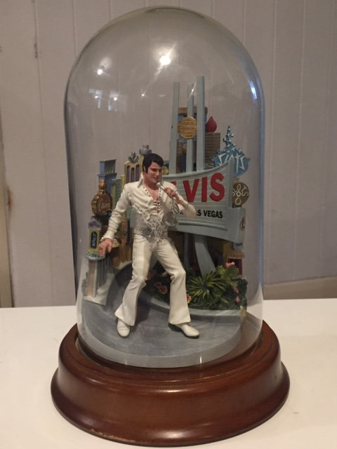 EXTREMELY RARE: Elvis All Shook Up Large Glass Dome Ornament *NR AS NEW*