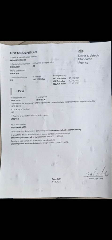 BMW F10 528i Automatic MOT 2026 ULEZ FREE 2 Litre Petrol Quick Sale Bargain