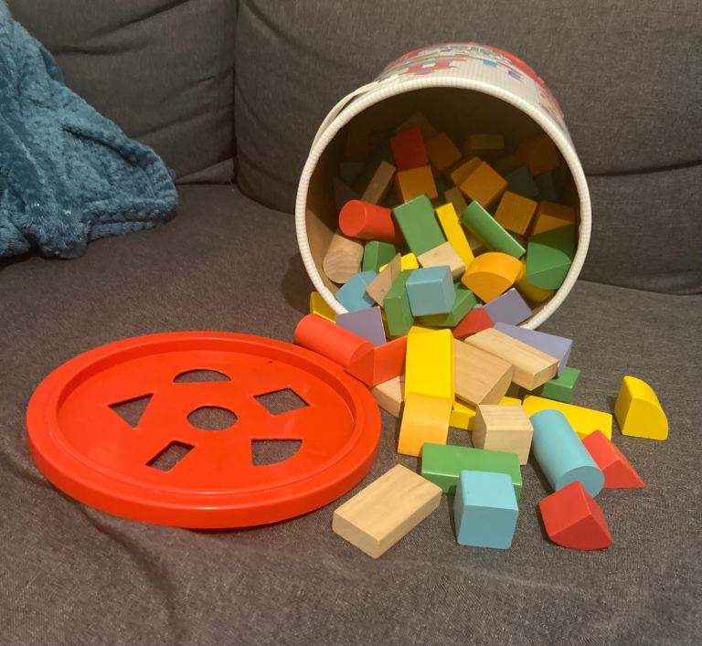 Wooden blocks toy for toddler