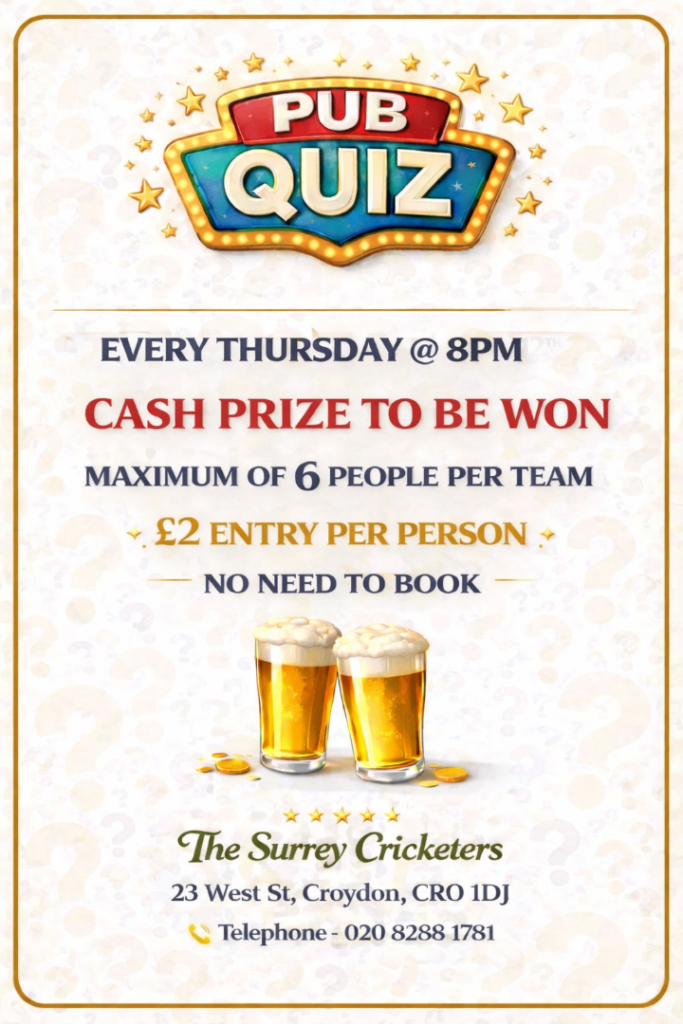 The Surrey Cricketers Quiz Night
