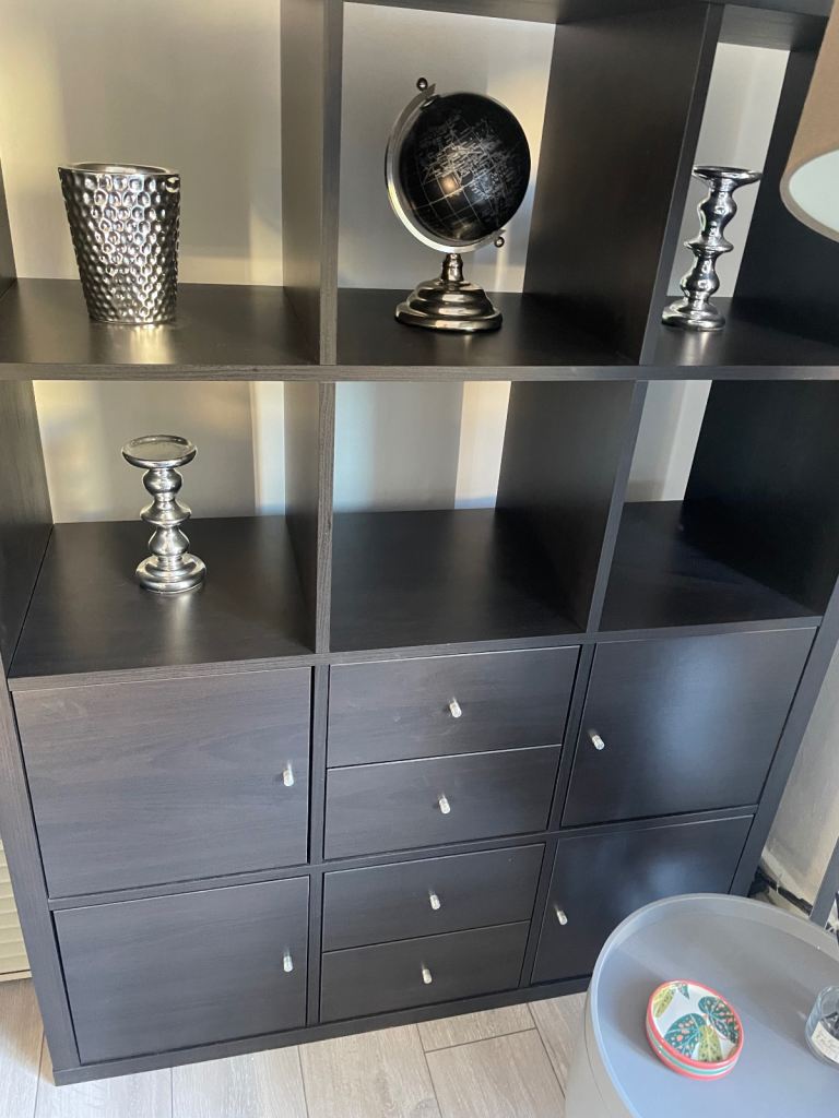 IKEA Kallax shelving unit in black-brown 