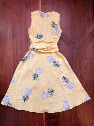 hobbs yellow linen dress Hobbs Twitchill Linen Dress Navy Yellow Size 2