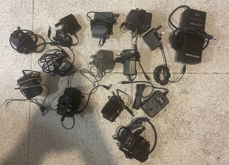 Joblot 14x Various DC Adapters
