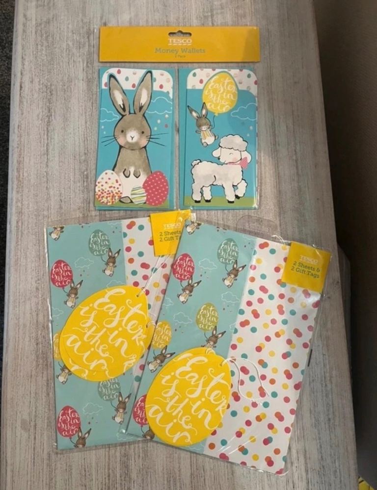 Easter Wrapping Paper and Money Wallets