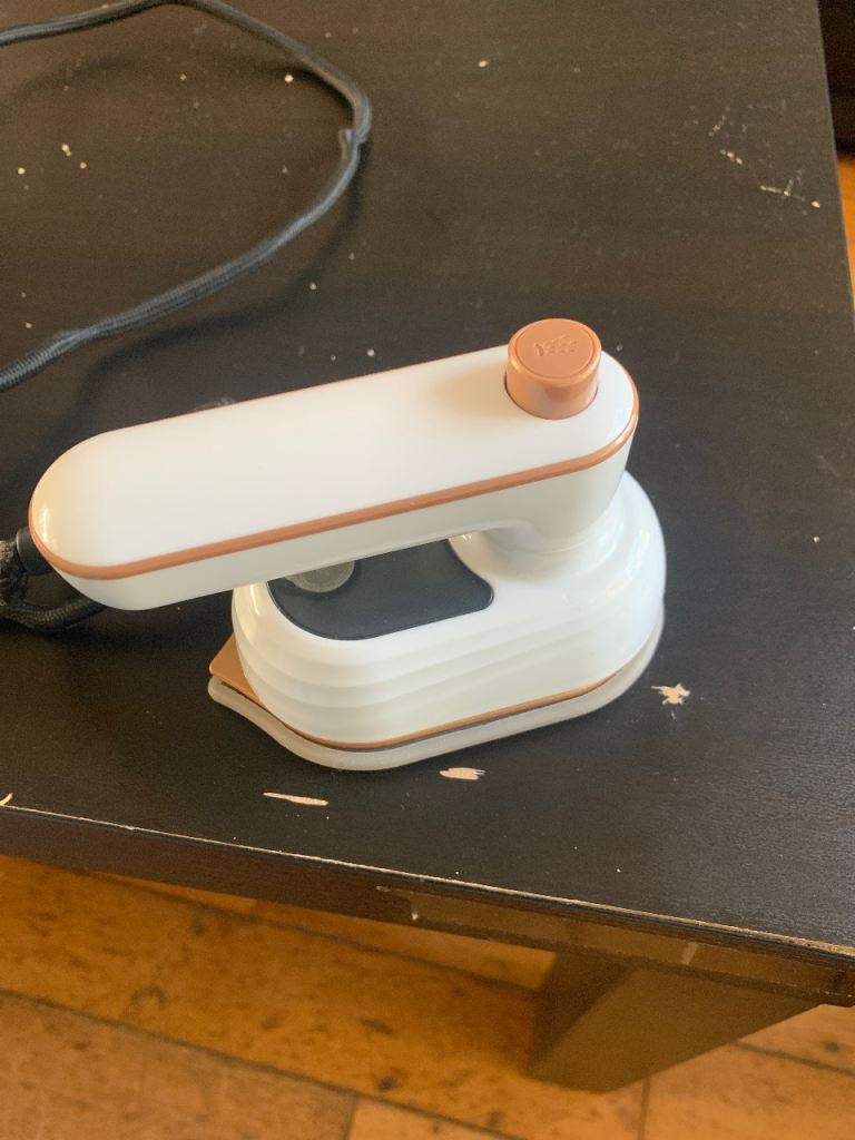 Mini Portable Travel Iron - White and Rose Gold, As Good As New