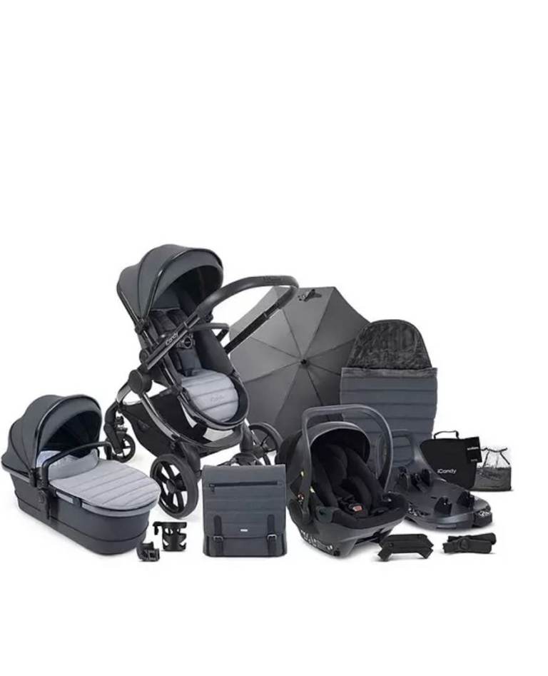 Full Travel System with Pram, Pushchair, Car Seat and Accessories